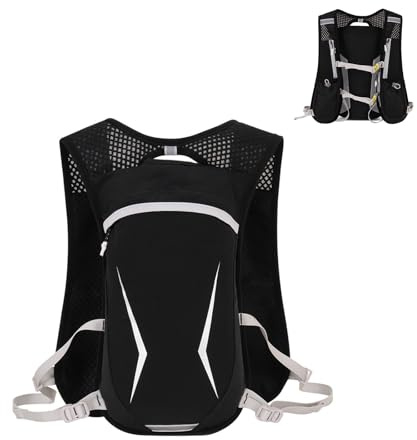 Horuili® Outdoor-Sport-Rucksack, Reflektierender Trinkrucksack, für Damen Herren Läufe, Radfahren, Wandern, Marathon