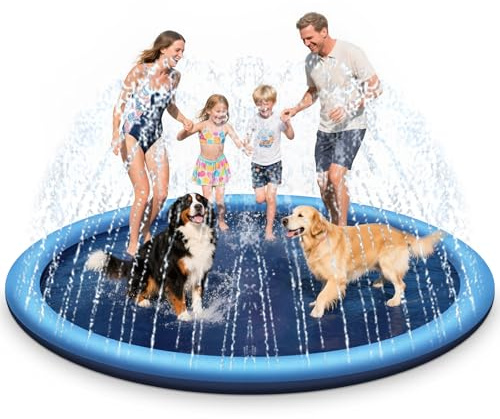 Haozozo Jouets Aquatiques pour Enfants, Jeux d'extérieur avec Fonction antidérapante, Tapis à Jets d'eau de 200 cm (Environ 200 cm)