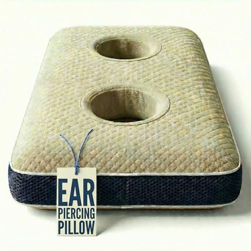 PierceEase - Cuscino per piercing all'orecchio, allevia il dolore all'orecchio e guarisce i piercing più velocemente, 100% memory foam
