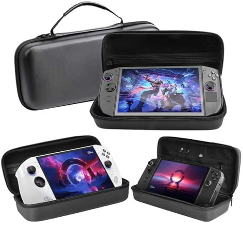 JYGamhanbil Travel Carrying Case Bag for Lenovo Legion Go S 8 2025 Mobile Gaming Console,EVA Hard Shell Cover with Stand Mode & Mesh Pocket for Legion Go S 8 Handheld Power Cord,Accessories(Black)