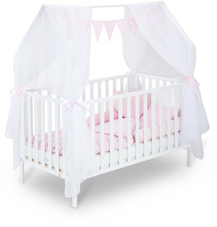 FabiMax Kinderbett Hausbett Schlafmütze, 70x140 cm, Komplettset (Matratze Comfort, Komplettset Rosa Sterne)