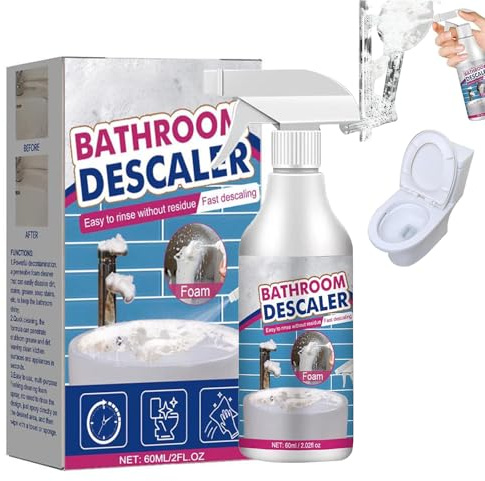 Reiniger für hartnäckige Flecken, Neuster Badezimmer-Reiniger, Badreiniger Schaum, Duschreiniger gegen Kalkablagerungen, Allzweck-Reinigungsschaumspray, für Badezimmer (1)