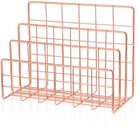 UTHCLO Moderner Metall Aktenhalter mit 3 Fächern aus Eisen Multifunktionale Zeitschriftenablage für Schreibtisch zur Platzsparenden Büroorganisation
