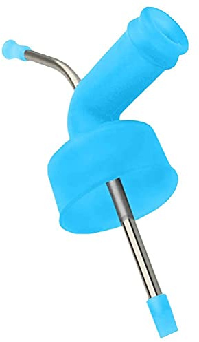 OEBUAFI Beer Bottle Funnel, Stainless Steel Drink Snorkel, Fast Beer Dispenser for Parties and Events (blue)
