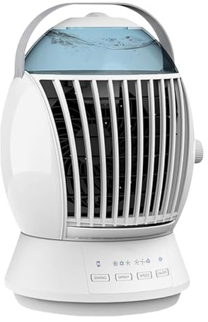 Wsdsgz 3. Radiateur portable à 3 vitesses avec oscillation silencieuse et fonction de brumisation pour intérieur et extérieur, ventilateur USB à faible bruit pour dormir