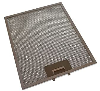 Yourspares Cooker Hood Metal Grease Filter (Silver, 320 x 260mm) Distance between front release points: 45mm - Distance either side of front release points: 100mm - Release point length: 7mm - Distanc