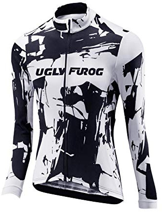 UGLY FROG Klassisch Damen Winter Fahrradbekleidung Set Lang Verdickte Radtrikot Fahrradtrikot Langarm Wärmehaltung/Atmungsaktiv/Schnelltrocknend/Hochelastisch