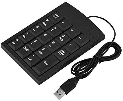 USB Wire Numeric Keypad Portable Mini Wired USB Numeric Keypad, Professional Number Keyboard for Laptop Desktop Computers, etc
