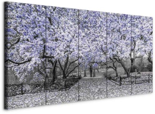 murando - Quadri Moderni per Soggiorno, Alberi, 200x80 cm | Chiodi Inclusi, 5 Pezzi, Quadro Moderno, Stampa su Tela, Componibili, Resistenti Allo Sbiadimento, Produzione Europea
