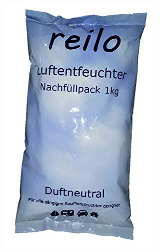 reilo 20x 1kg Luftentfeuchter Granulat (Calciumchlorid), Raumentfeuchter im Vliesbeutel, Nachfüllpacks für Luftentfeuchterboxen 900 bis 1200 g, Staffelpreis, für Auto, Schlafzimmer, Keller