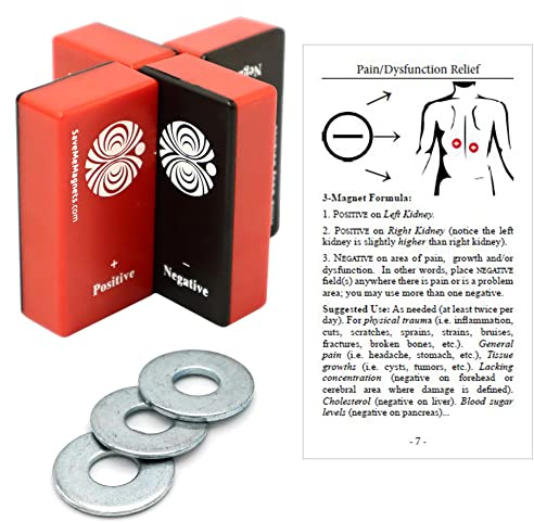 Biomagnetism: Magnetiskt terapikit – gör-det-själv snabbstart SaveMeMagneter – (3 magneter och illustrerad instruktionsbroschyr)