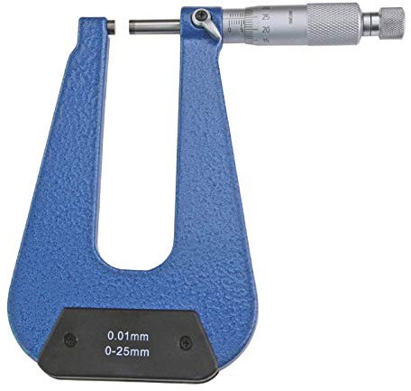 MIB Bügelmessschraube Mikrometer mit 100 mm Bügeltiefe 0-50 mm zur AUSWAHL: 25-50 mm