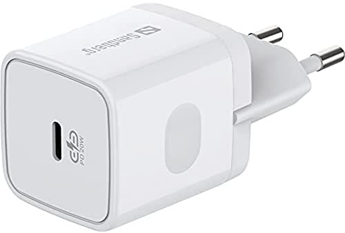 Sandberg USB-C AC Charger PD20W, USB-C Ladegerät, Schnellladestecker für USB-C Geräte, 1x USB-C Anschlüsse, EU-Netzstecker, Kompakter PD Ladeadapter für Handy Kamera Tablet Smartphone