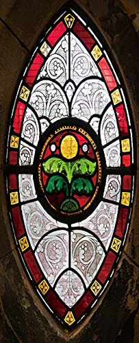 A.Monamour Türtapete Selbstklebend Türfolie Türposter 3D Dekoratives Buntglasfenster In Einer Mittelalterlichen Kirche Vinyl Folie Türdeko Tapete Wandbild Türaufkleber Türtattoo 90 x 200 cm