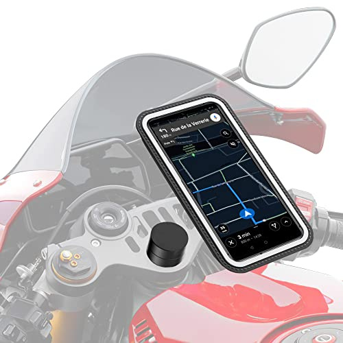 Shapeheart innovation française, Support téléphone moto sportive magnétique pour demi-guidon, guidons bracelets. Porte téléphone moto sportive, antivibration, imperméable et universel