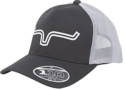 Kimes Ranch Herren Hut Double Trac 3D Silicone 5-Panel Mesh-Back Snapback Closure One-Size-fits-All Trucker Cap