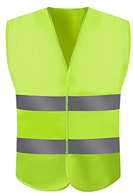 Chedin Gilet Alta visibilità, Giubbotti di Sicurezza Antiforatura, Gilet Antifortunistico di Sicurezza per Autovetture (1p)