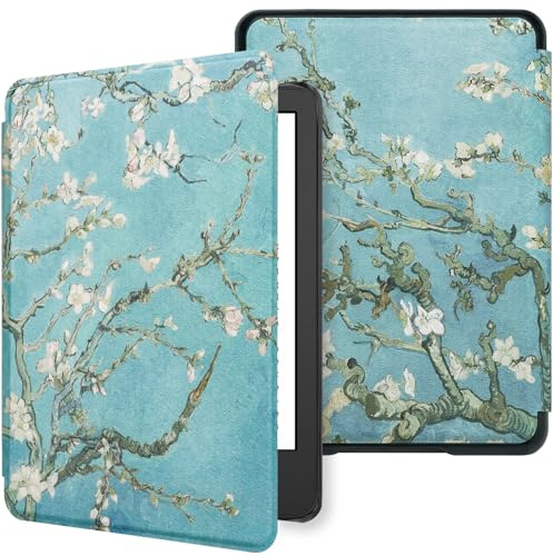 WALNEW Hülle für 6 Zoll Neu Kindle 11. Generation 2024/2022 e-Reader (Modell Nr. C2V2L3), PU Leder Schutzhülle Tasche mit Auto Schlaf/Wach Smart Cover