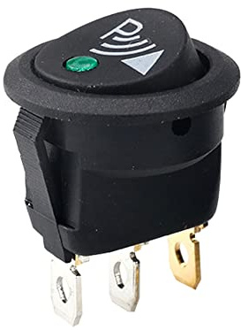 iSpchen Kippschalter 12v Wasserdicht Wippschalter Runde Ein-Aus Schalter 10A Selbsthemmung Wippschalter mit grüne LED-Licht für Auto Kfz Boots LKW Anhänger Beleuchtet Kippschalter Zubehör