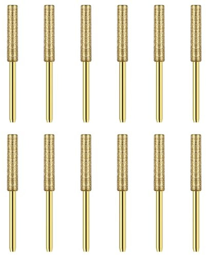 Tenalleys 12 Pcs High Hardness Plated Titanium Diamond Sharpening Wheels Chainsaw Sharpener, Chainsaw Grinding Stone, Chainsaw File for Chain Saw (5/32'', 4mm)