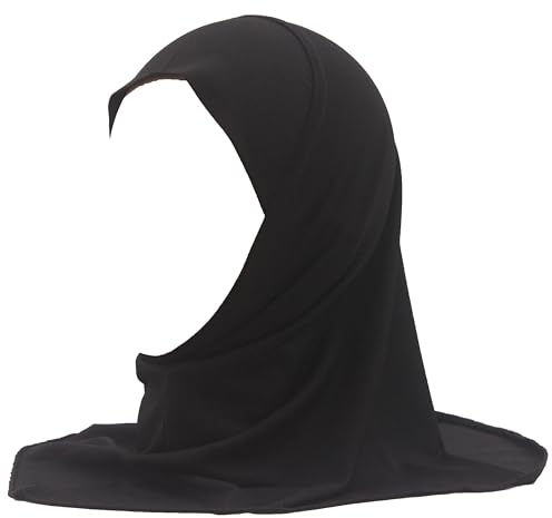 Modest Beauty Girls Hijab Muslim Kids Scarf Headwear Solid Color for 2-6 Years Ready to Wear