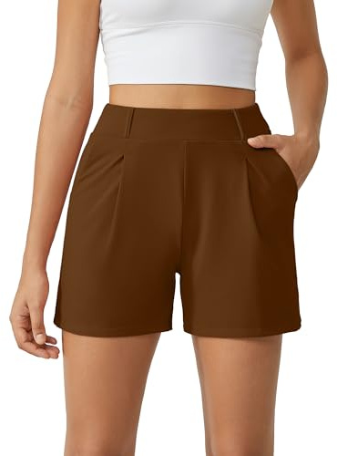 G4Free Womens Shorts with Pockets Ladies Bermuda Shorts | Summer Tailored Shorts for Women, High Waisted, Dressy, Casual, Lounge