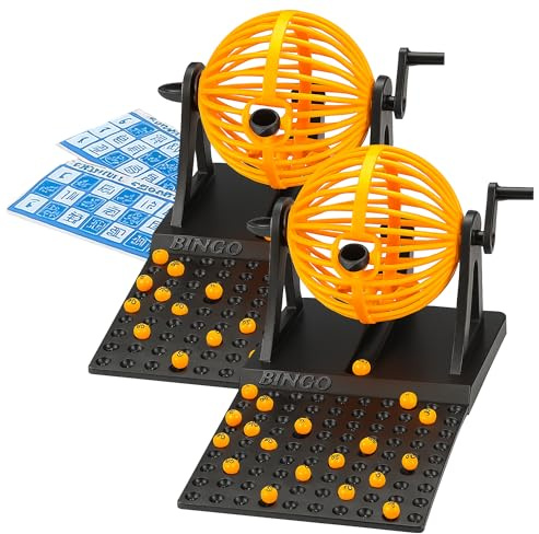 PNJB New Bingo Lotto Traditional Family Game Set, Creating Unforgettable Moments, Boundless Entertainment and Joy, Delightful and Unique Gift for Family and Friends, 90 Balls 12 Cards (2 Pcs)