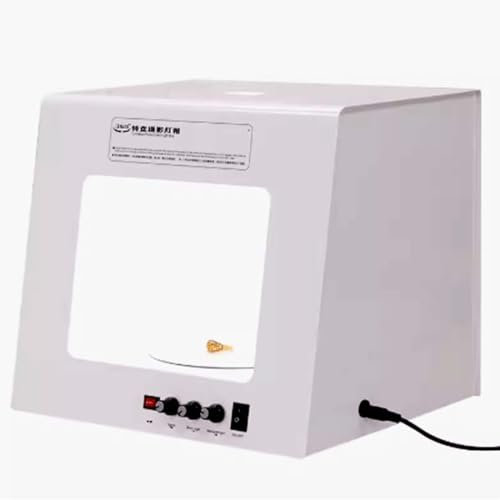Caja Estudio Fotográfico,Caja De Luz Fotográfica Portátil,Carpa Fotográfica,Pequeño Estudio De Fotografía con Plato Giratorio Inteligente Y Regulable 3000-5500K para Joyería Fotografía,TB20