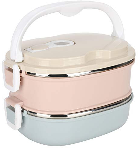 box termico in acciaio inossidabile 304, isolato, con doppia maniglia curva, contenitore termico portatile per alimenti, permeabile all'aria, design con valvola di tenuta (doppio