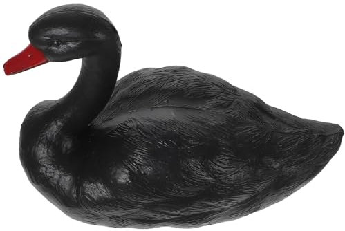 UPKOCH Fake Swan Dekorationsfigur Für Garten Realistische Schwarze Und Weiße Schwäne Als Schwimmende Teichornamente Für Außenbereich Und Gartenteich-Dekoration