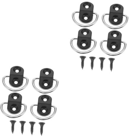 OUNONA 8 Piezas Anillos De Amarre Para Maletero De Coche, Ganchos De SujecióN Para Red De Carga, Anclajes De Amarre Para Remolque, InstalacióN FáCil, Material Duradero, Multi, 3.5x3x1cm