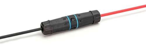 DIGITUS CAT 6A nätverkskopplare för utomhusbruk - RJ45 till RJ45-10 Gbit/s - IP68-skyddsklass - PoE+-kompatibel - 360° skärmning - Nätverkskabelkontakt, Ethernet-kopplare - Svart