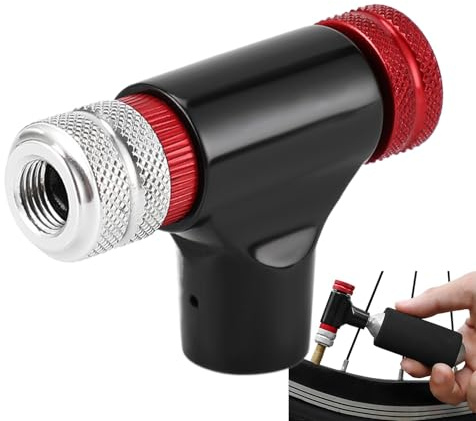 CO2 Bikes Reifenfüller, tragbar, CO2-Inflator, Fahrräder, Reifenpumpe, Aluminiumlegierung, Mountainbikes, Pumpe, leicht, kompakt, für Outdoor-Aktivitäten, Radfahren, Geburtstag