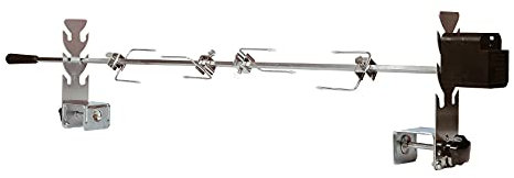 Kit de rôtissoire universel pour barbecue facile à installer et portable pour le camping en plein air et les grillades dans le jardin (modèle 5078S) Parfait pour les barbecues au charbon et au gaz
