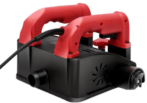 Fresa de hormigón de 1200 W, fresadora eléctrica de pared con bolsa de transporte, 1000-4000 rpm, ancho de cepillado de 16 cm, fresa decorativa para techos y suelos