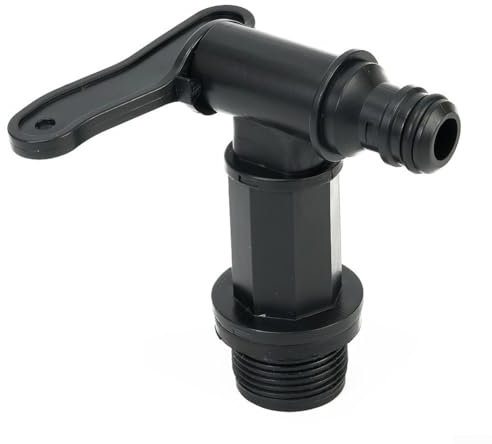Robinet de vidange Robuste en Plastique Noir Compatible avec la Plupart des systèmes d'eau de Camping-Car