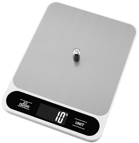 Bilancia da cucina digitale in acciaio inox, con ricarica USB, precisione 1 G, per cottura al forno, preparazione dei pasti