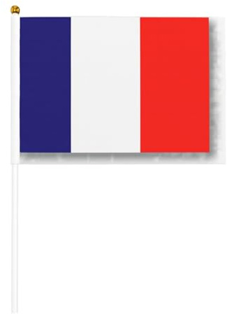 Bandiera francese con stampa a mano, compatta e leggera, adatta per sfilate, eventi e supporto per i fan