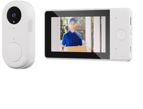 CNANRNANC Kabelloser Türspion mit 4 3 Zoll IPS-Display und 115-Grad-Weitwinkelobjektiv, ausgestattet mit Zwei-Wege-Gegensprechanlage und