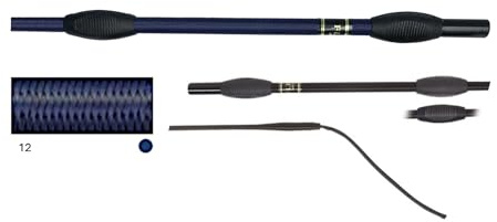 JA Horse JA0002 Fleck FELDMANN Balance Dressurgerte – Einfarbige Reitgerte mit rutschfestem Griff und flexiblem Nylongespinst (12-dunkelblau, 110 cm)
