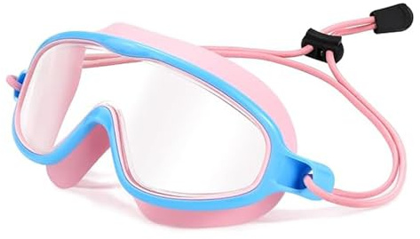 Lunettes de natation avec sangle réglable - Lunettes de natation confortables - Pour garçons et filles