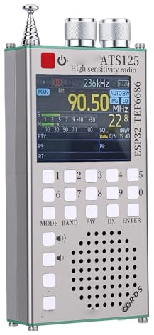 Jectse Radio Portable avec Puce Automobile Radio FM Bluetooth Haute sensibilité avec écran Tactile LCD 2,4 Pouces Antenne étendue Clavier Numérique Batterie 2500 MAh