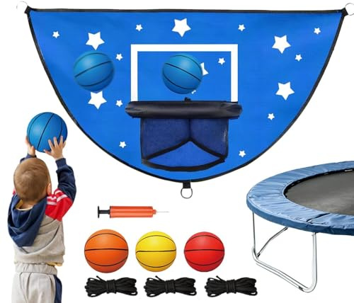 Générique Basketballschild für Trampolin, Springendes Dunk-Spiel für Trampolin, Zubehör mit Ball, für Garten, Outdoor, Indoor, Party, Geburtstag