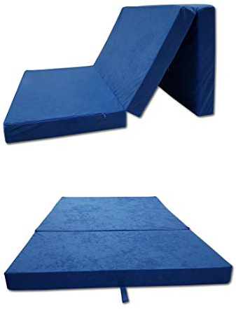 Odolplusz Klappmatratze Faltmatratze Klappbett - Made IN EU - als Matratze Gästebett Gästematratze einsetzbar (Blau, 120 x 200 cm)