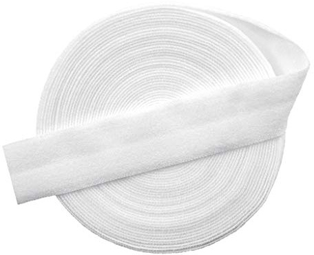 joyMerit 10m Falzgummi 20mm elastisches Einfaßband Gummiband Saumband Faltgummi Nähen Handarbeit - Weiß