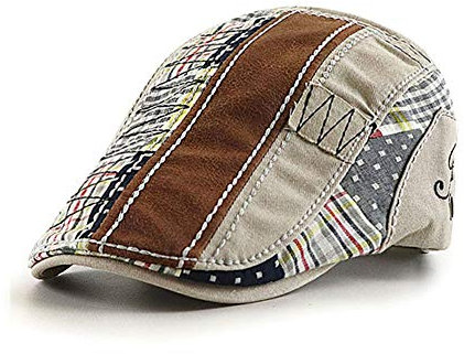 Adantico Herren Schirmmützen Flat Cap (Grau)