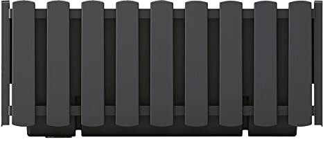 Prosperplast Boardee Fencycase Flower Box, Balcony Box, Flower Pot, Planter, Rustic Design for Indoor and Outdoor Use (580 mm Length, Anthracite)