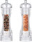 KAMEUN 2 Pezzi Macina Pepe e Sale, Macinapepe Manuale Professionale Acryl Trasparente, Trita Sale Grosso, Macinasale con Ceramica Finezza Regolabile, per Finocchi, Spezie, Erbac