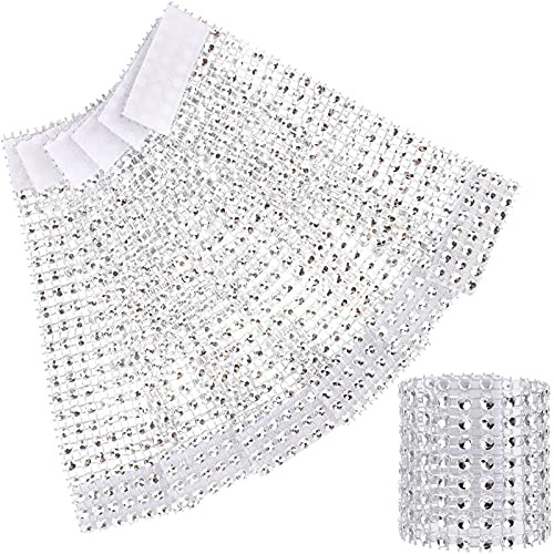 Serviettenringe 150 Stück Silber Strass Mesh Serviettenhalter für Tischdekorationen oder DIY Dekoration