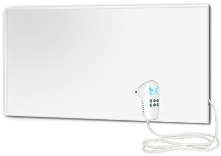 EVOKOR Infrarotheizung mit Thermostat 700W, Infrarot Heizung Wandmontage mit Überhitzungsschutz, Heizplatte Heizkörper Heizpaneel, Wandheizung Elektrisch, Elektroheizung Energiesparend (700W)